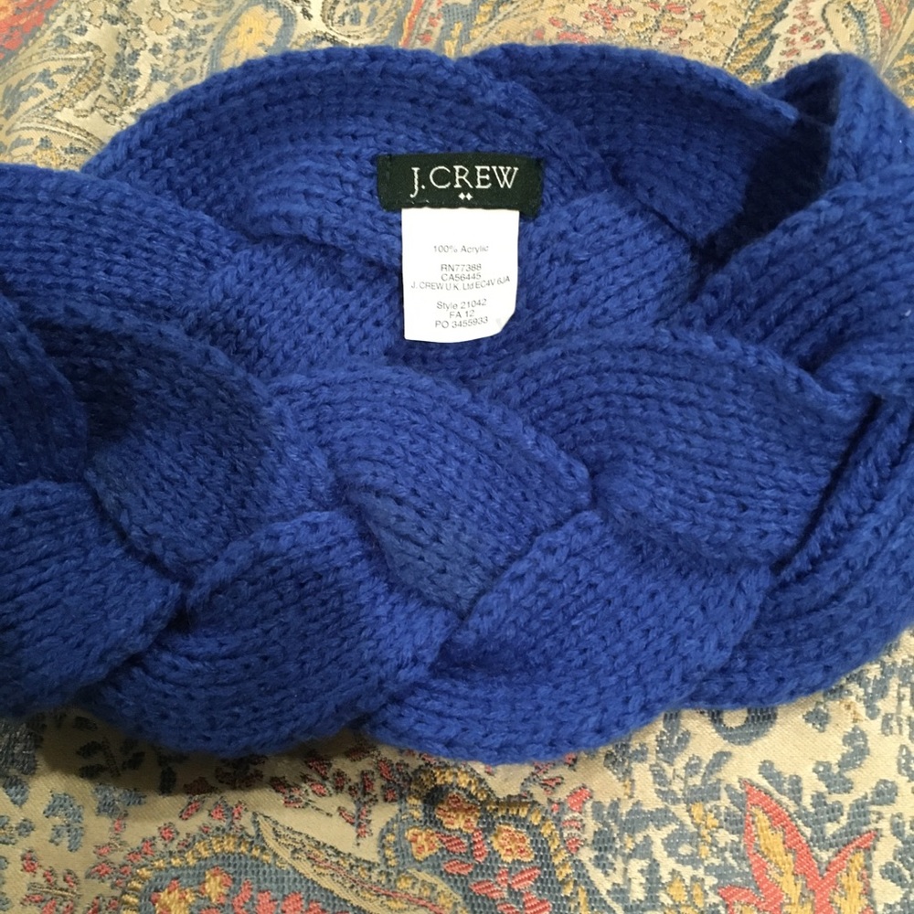 J. Crew blue braided ear warmer